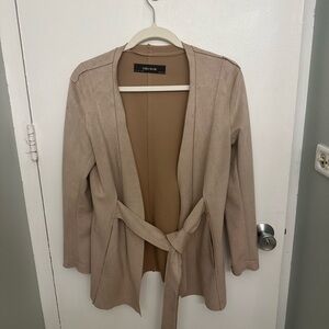 Blush Zara Suede Cardigan with Belt